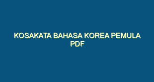 kosakata bahasa korea pemula pdf - kosakata bahasa korea pemula pdf 287 image
